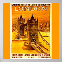 Poster-vintage Reis kunst-Londen 2