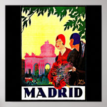 Poster-vintage Reis kunst-Madrid