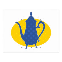 Pot de café cartes postales