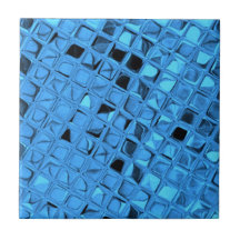 Poule mouillée bleue Girly métallique brillante Tr Carreaux
