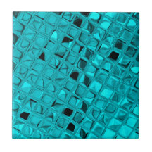 Poule mouillée impertinente de diamant turquoise G Carreau En Céramique