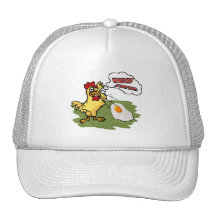 Poulet choqué casquette de camionneur