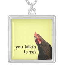 Poulet drôle d'attitude - vous talkin à moi ? colliers personnalisés