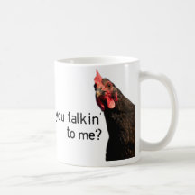 Poulet drôle d'attitude - vous talkin à moi ? mug à café