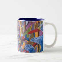 Poulpe de l'espace, tasse d'art abstrait