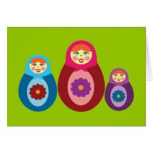 Poupées de Matryoshka Carte De Vœux
