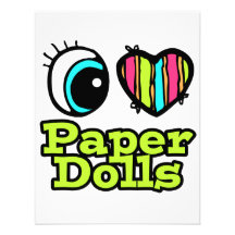 Poupées de papier d'oeil d'amour lumineux du coeur invitations
