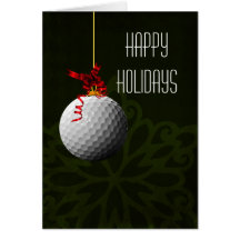 pour des cartes de Noël de golfeur