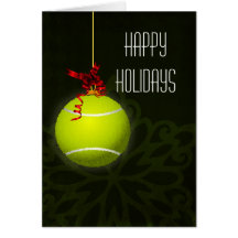 pour des cartes de Noël de joueur de tennis