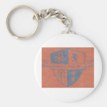 Pour le logo de rouge de roi et de pays porte-clés