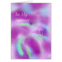 Pour mon sponsor carte de vœux