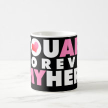 POUR TOUJOURS MON BLANC DE HÉROS TASSE À CAFÉ