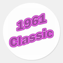 Pourpre 1961 classique autocollants
