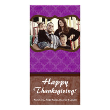 pourpre 4x8 et carte florale de thanksgiving de Br Photocartes
