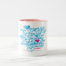 Pourpre/Aqua de graffiti Tasse À Café