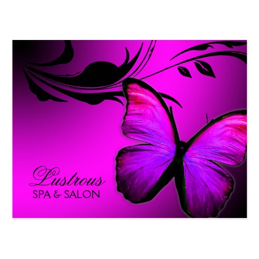 Pourpre brillant de rose du papillon 311 carte postale