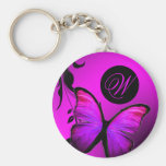 Pourpre brillant de rose du papillon 311 porte-clef