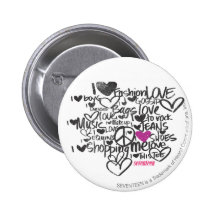 Pourpre de graffiti badges avec agrafe