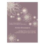 Pourpre de griffonnage de fleur • Douche nuptiale  Carte Postale