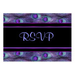 Pourpre de plume de paon - RSVP Modèle De Carte De Visite