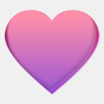 Pourpre de rose d'autocollant de coeur