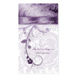 Pourpre élégant de feuille florale de wedding plan modèles de cartes de visite