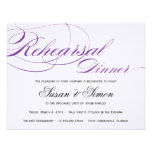 Pourpre élégant d'invitation de dîner de répétitio invitations