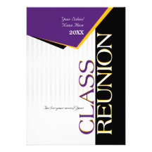 Pourpre et invitation de la Réunion de classe d'or