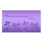 Pourpre et turquoise Placecards floral Carte De Visite