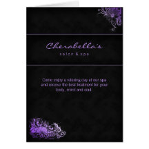Pourpre floral de carte de voeux de brochure de sa