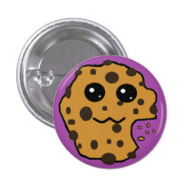 Pourpre mignon de gâteau aux pépites de chocolat badge