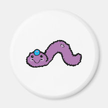 pourpre velu drôle magnets pour réfrigérateur