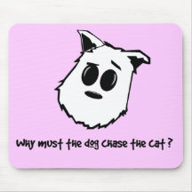 Pourquoi le chien doit-il chasser le chat ? tapis de souris