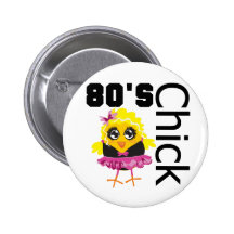 Poussin 80s drôle badges avec agrafe