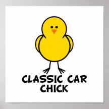 Poussin classique de voiture affiches