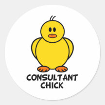 Poussin de conseiller autocollants ronds