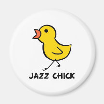 Poussin de jazz magnets pour réfrigérateur