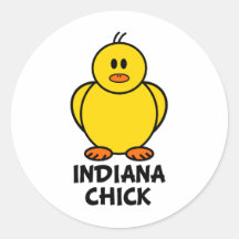 Poussin de l'Indiana Autocollant Rond