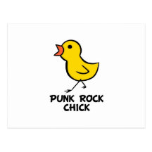 Poussin de punk rock carte postale