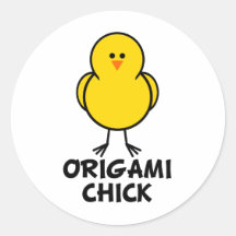 Poussin d'origami autocollants