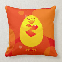 Poussin doux dans l'amour, coussin