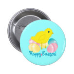 Poussin heureux de Pâques Badge Avec Épingle
