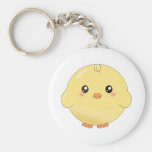 Poussin jaune mignon porte-clefs