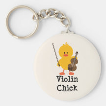 Poussin Keychain de violon Porte-clefs