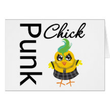 Poussin punk carte de vœux
