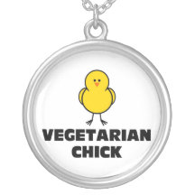 Poussin végétarien pendentif