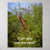 Pouvez vous voir ma maintenant girafe posters