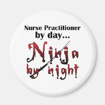 Praticienne Ninja d'infirmière Aimants Pour Réfrigérateur