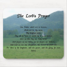 Prayer de seigneur dans les montagnes tapis de souris