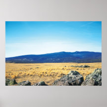Pré Snowless de montagne d'hiver Posters